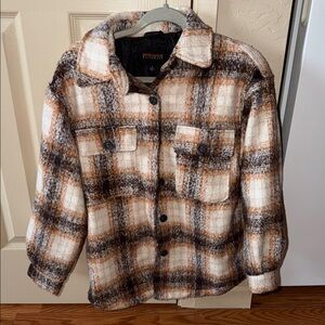 Brown and Cream Plaid Shacket